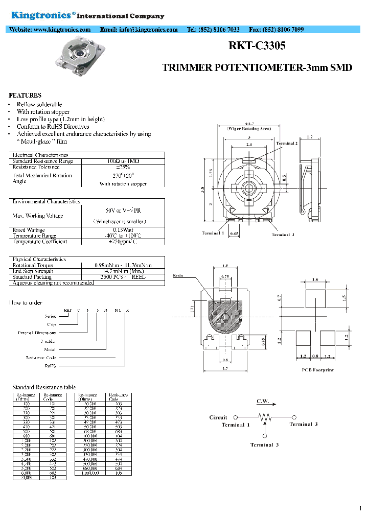 RKT-C3305_7284794.PDF Datasheet