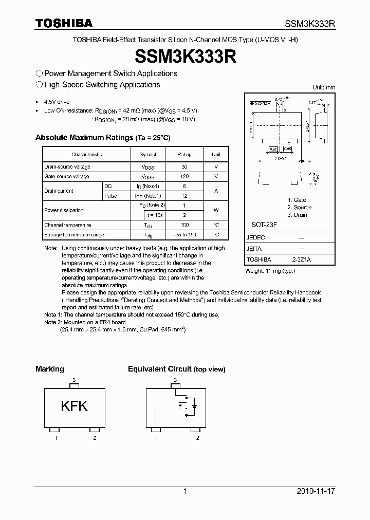 SSM3K333R_7286658.PDF Datasheet