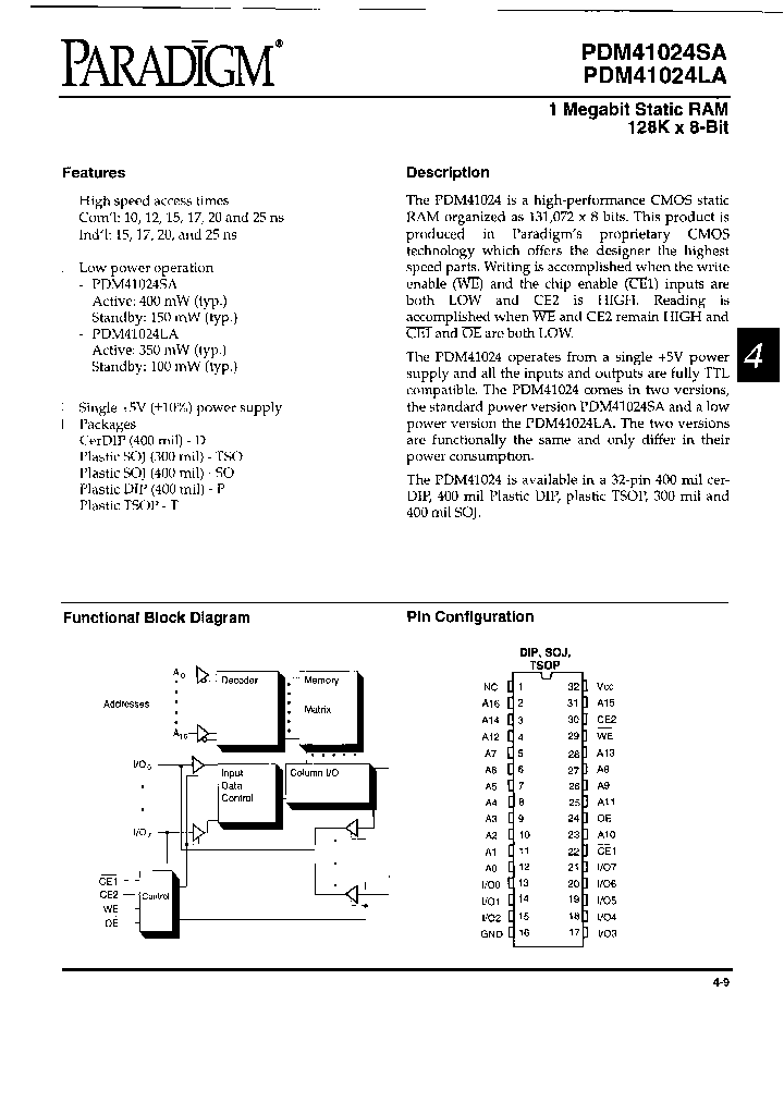 PDM41024LA25PI_7289293.PDF Datasheet