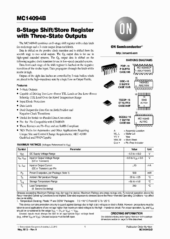 MC14094BCPG_7289958.PDF Datasheet