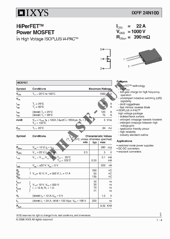 IXFF24N10006_7290837.PDF Datasheet