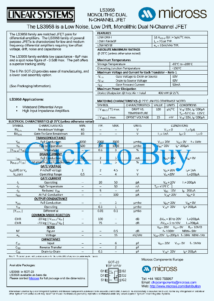 LS3958SOT-23_7291048.PDF Datasheet