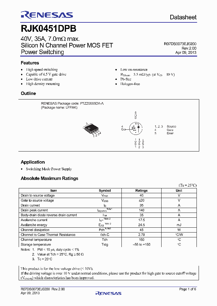 RJK0451DPB-00-J5_7291383.PDF Datasheet