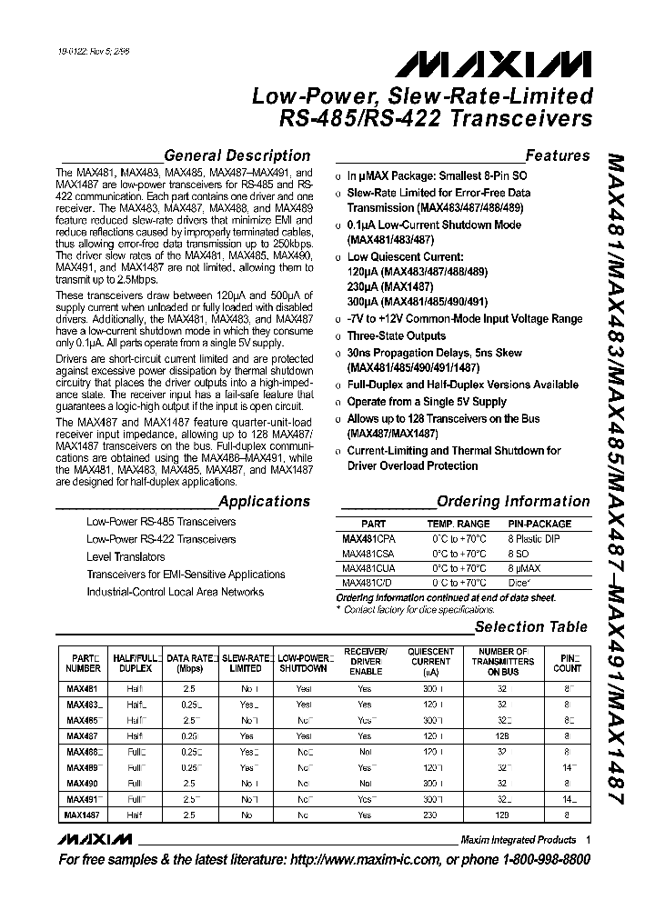 MAX485_7291281.PDF Datasheet