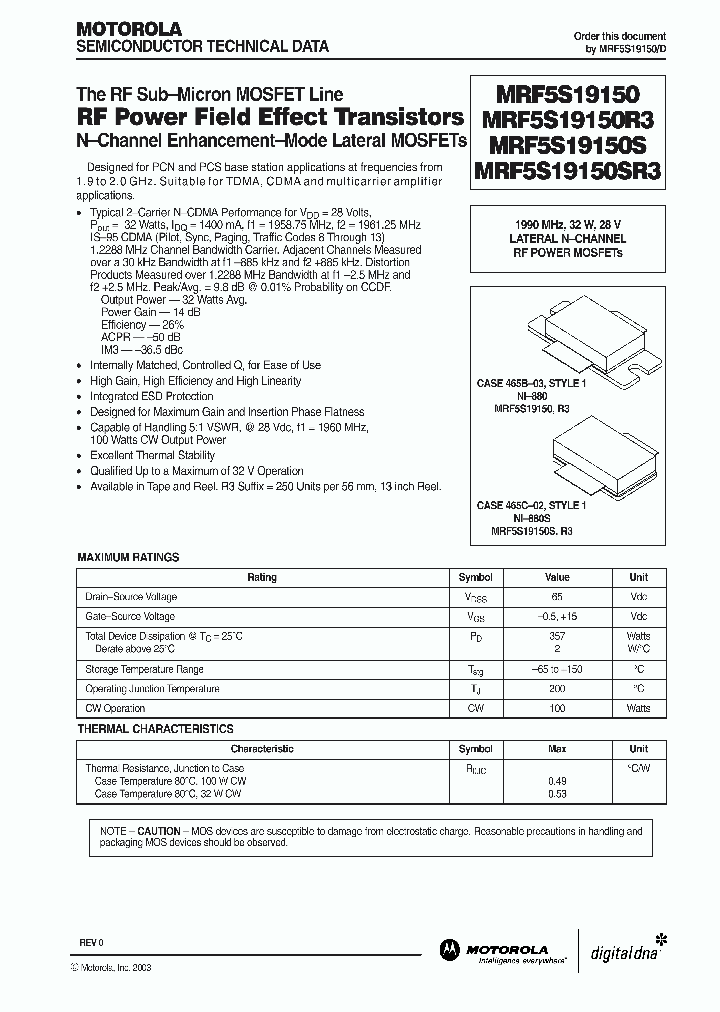 MRF5S19150S_7293943.PDF Datasheet
