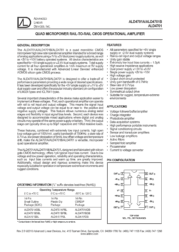 ALD4701PBL_7294641.PDF Datasheet