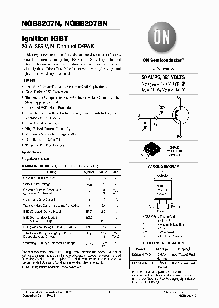 NGB8207NT4G_7295791.PDF Datasheet