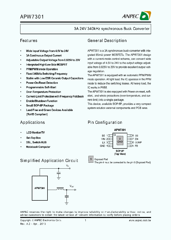 APW7300KAI-TRG_7295918.PDF Datasheet