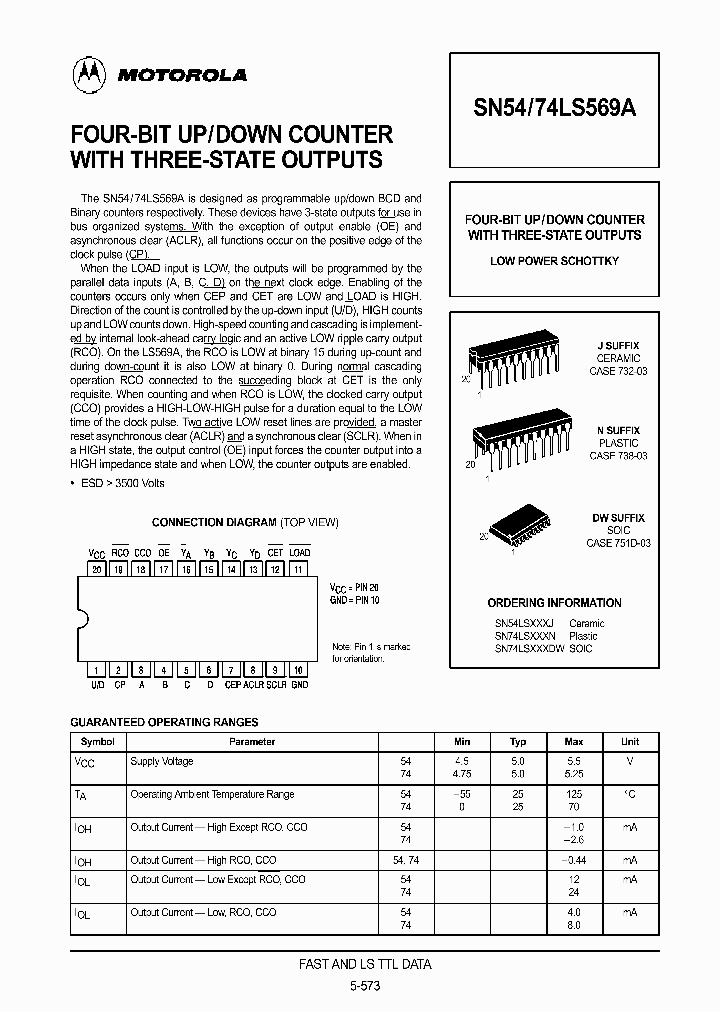 MOTOROLAINC-SN74LS569DW_7296765.PDF Datasheet