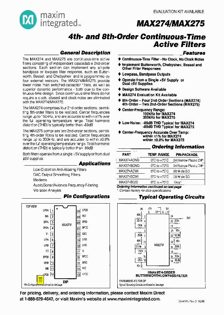 MAX274AEWI_7298399.PDF Datasheet