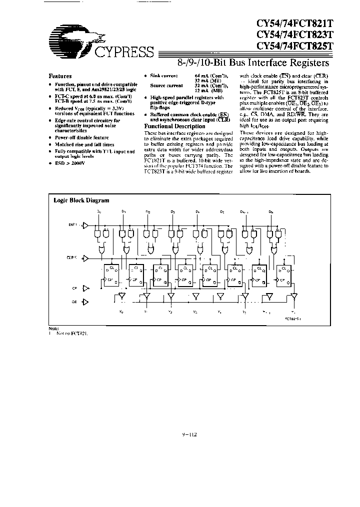 CY74FCT821BTSOCT_7297412.PDF Datasheet