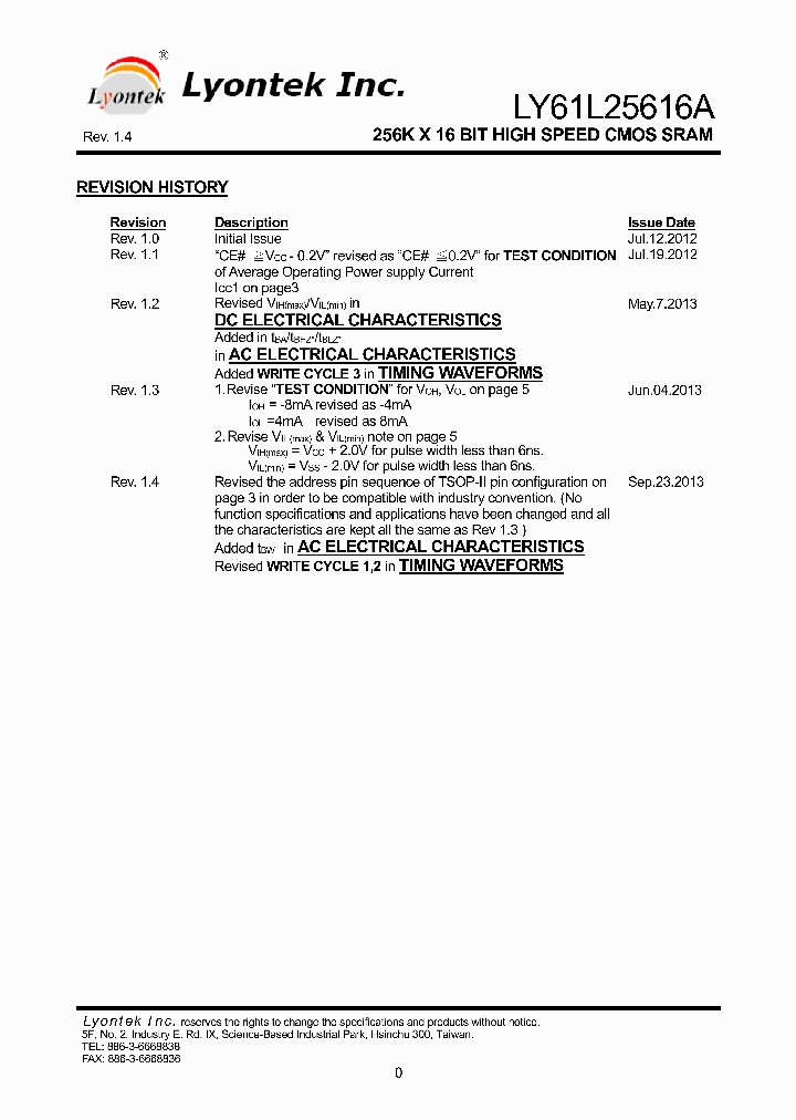 LY61L25616AML-10I_7300049.PDF Datasheet