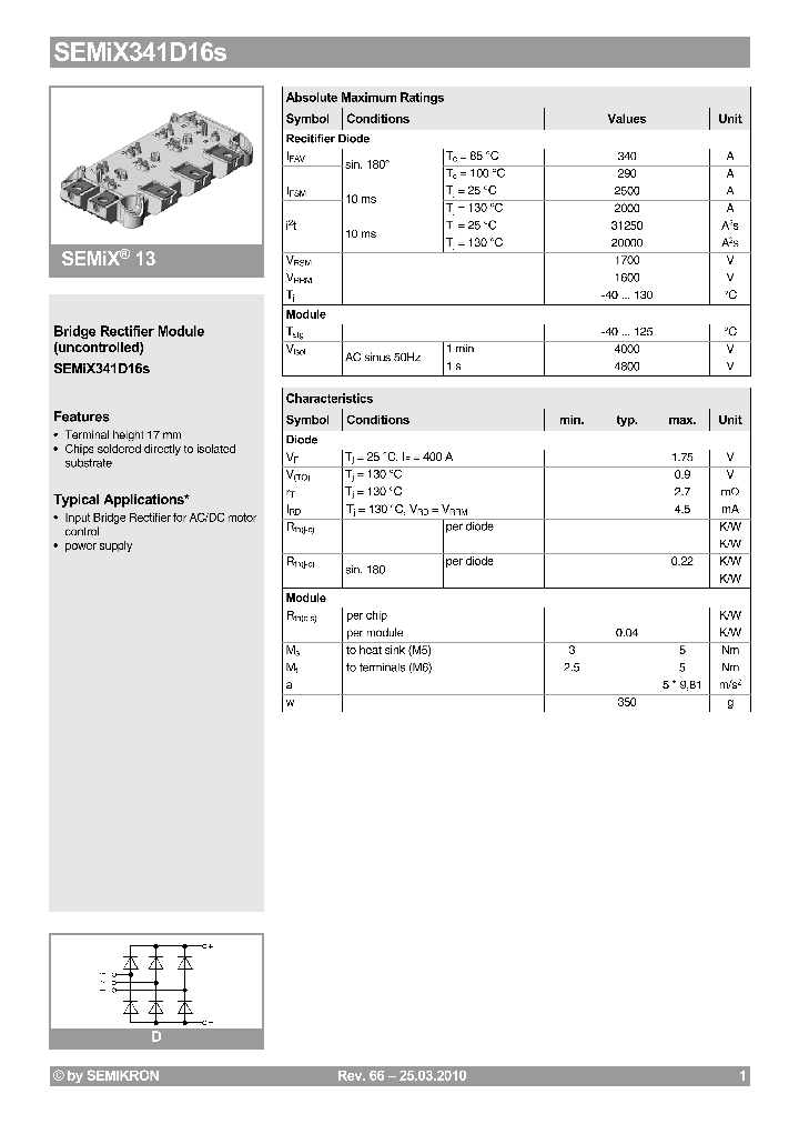 SEMIX341D16S_7300901.PDF Datasheet