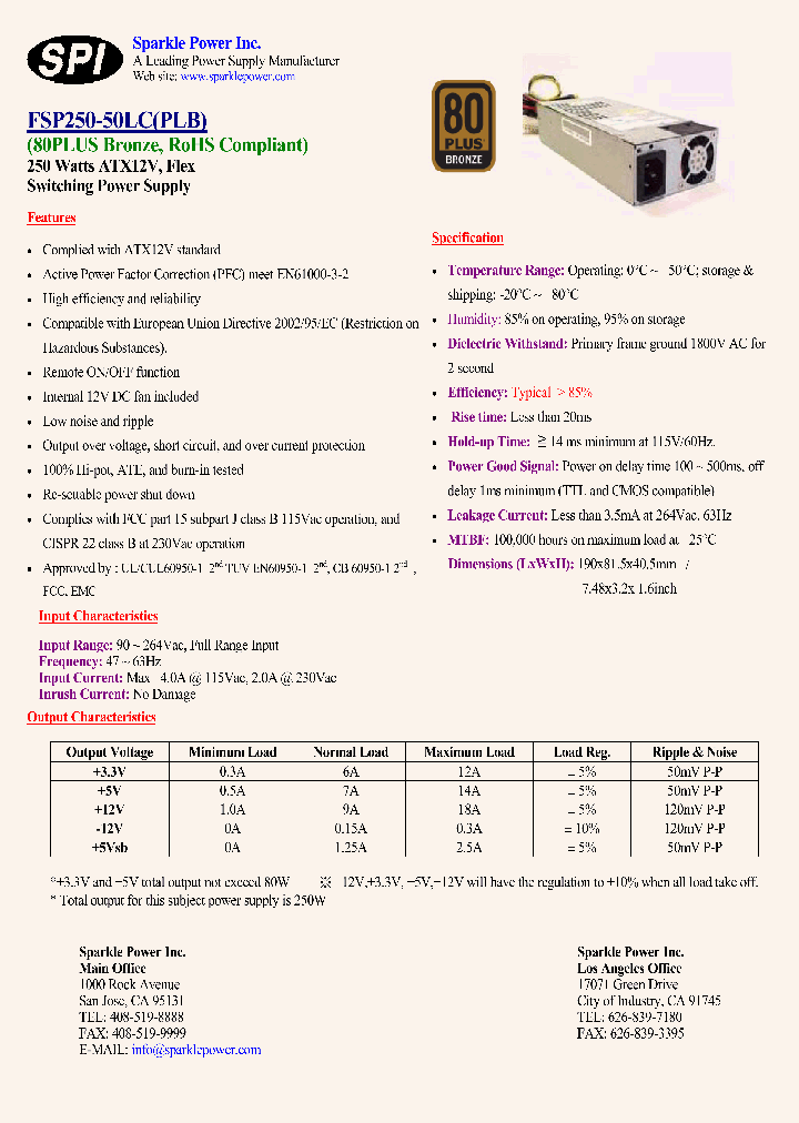FSP250-50LCPLB_7301049.PDF Datasheet