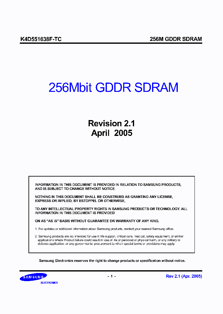 K4D551638F-TC360_7301249.PDF Datasheet