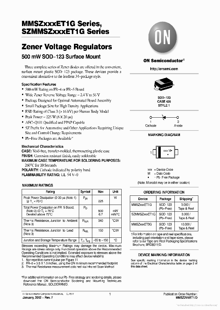MMSZ43ET1G_7301622.PDF Datasheet