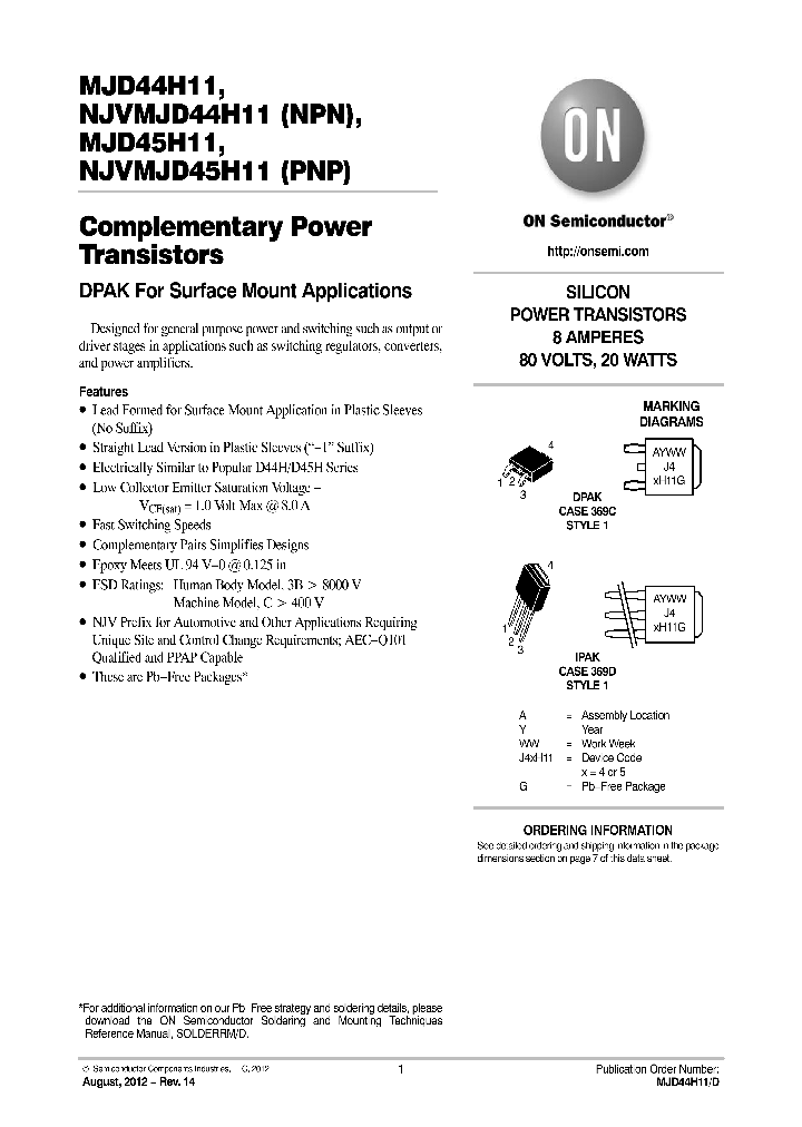 NJVMJD45H11RLG_7301542.PDF Datasheet
