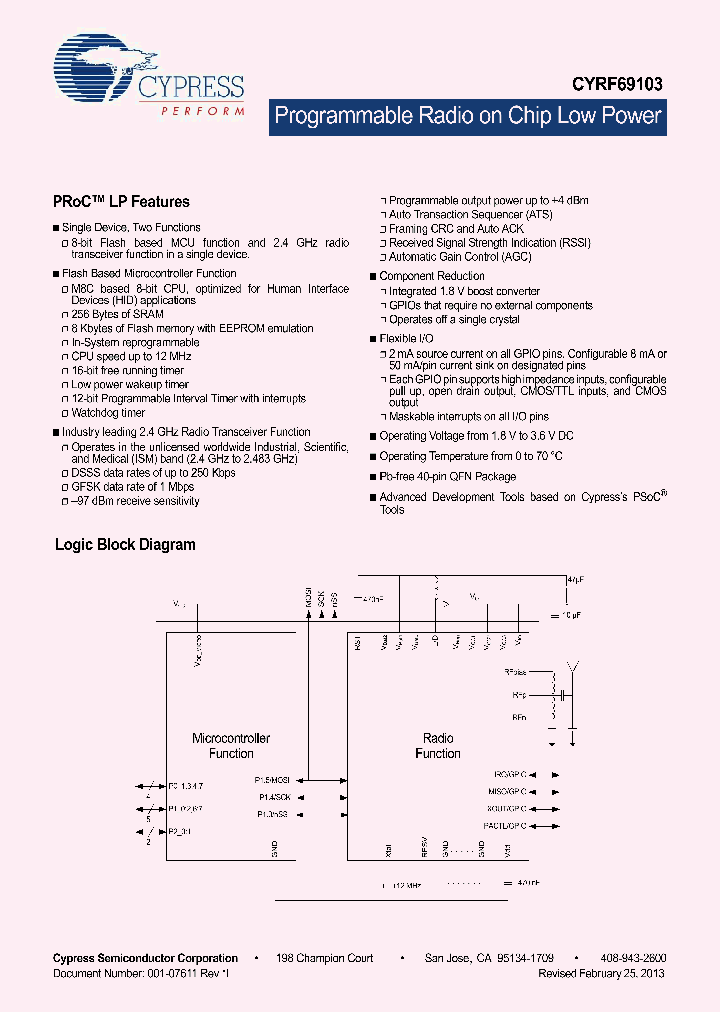 CYRF69103-40LTXC_7301711.PDF Datasheet