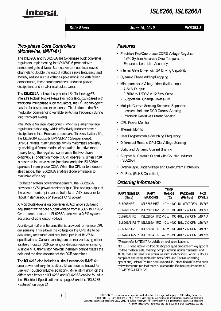 ISL6266AHRZ_7302118.PDF Datasheet