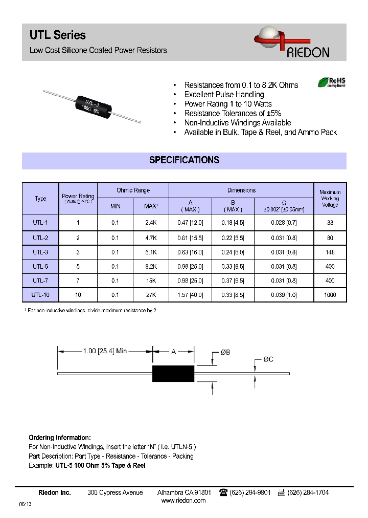 UTL-1_7303050.PDF Datasheet