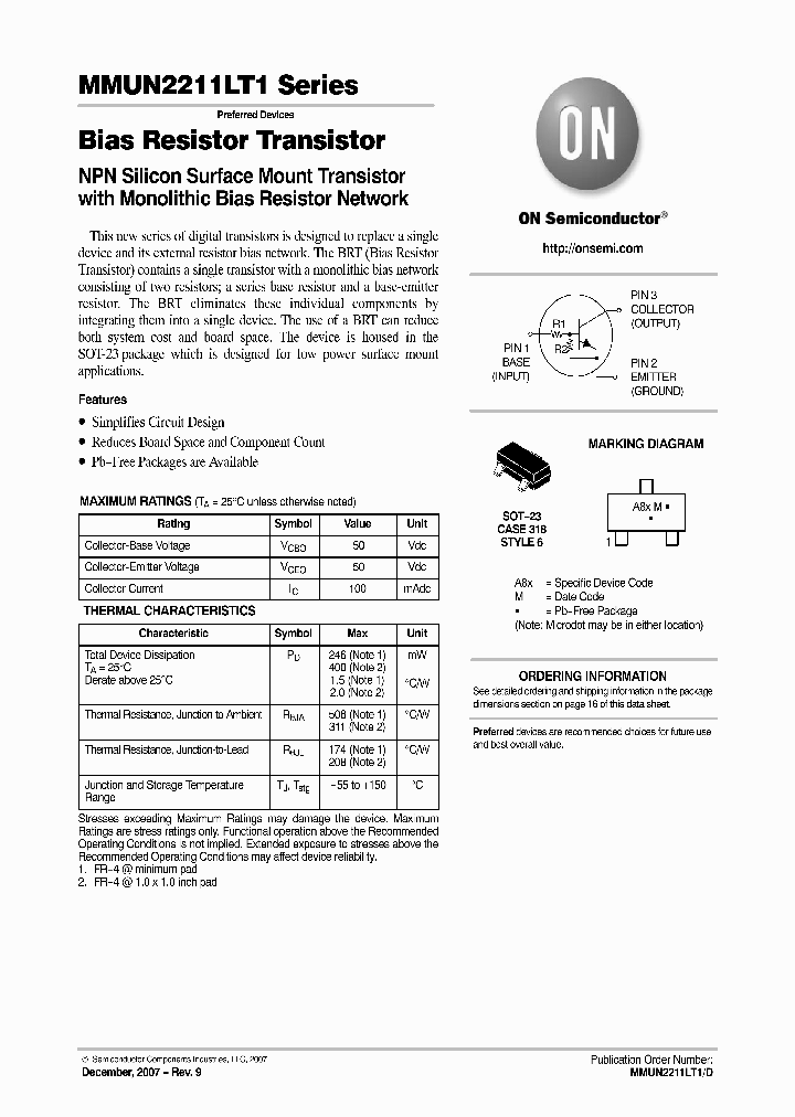 SMMUN2211LT1_7304004.PDF Datasheet