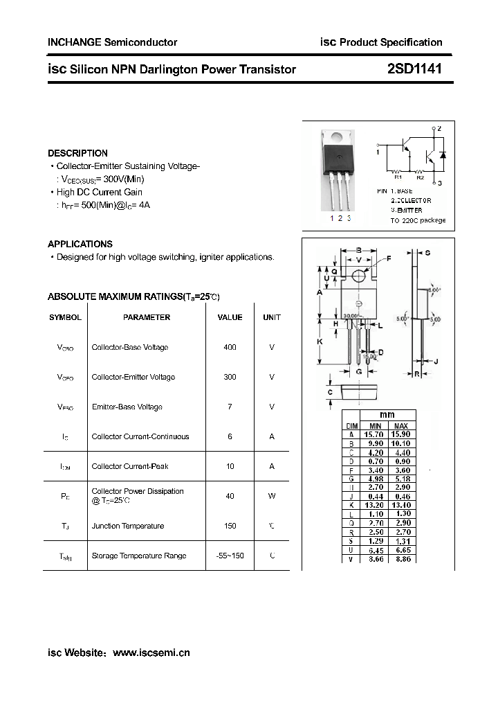 2SD1141_7305306.PDF Datasheet