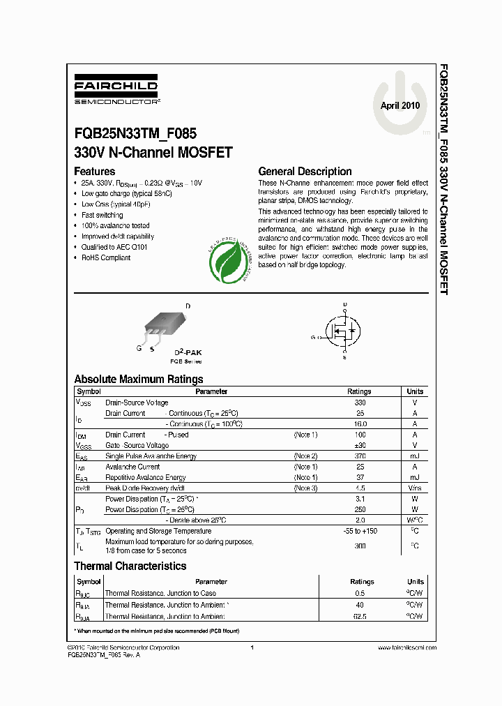 FQB25N33TM_7305689.PDF Datasheet