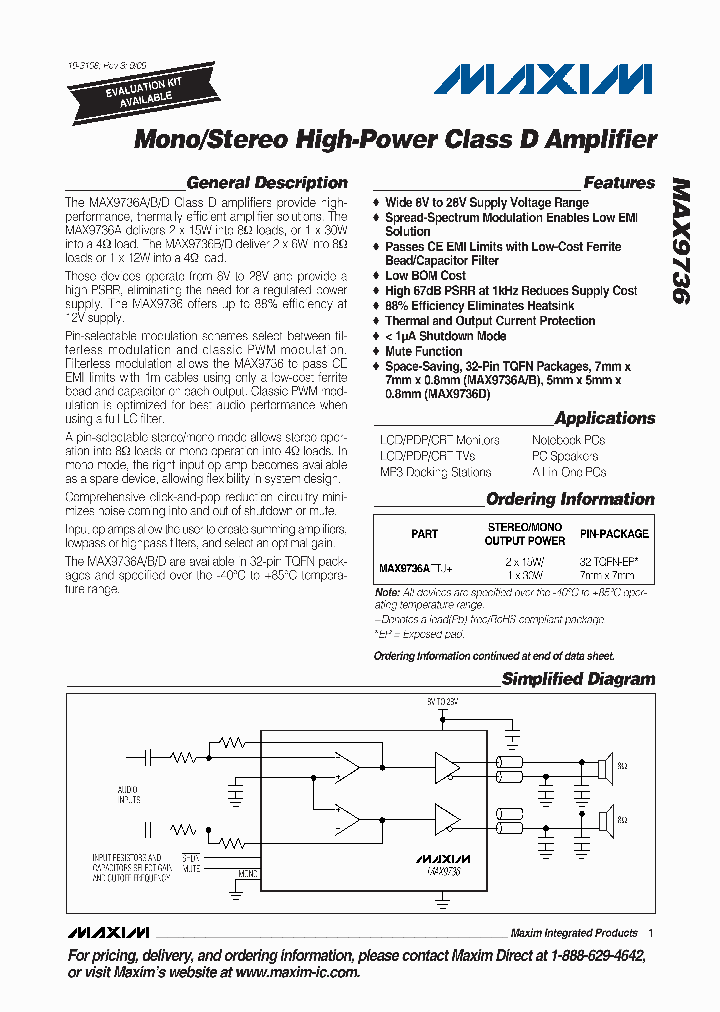MAX9736AETJV_7306504.PDF Datasheet