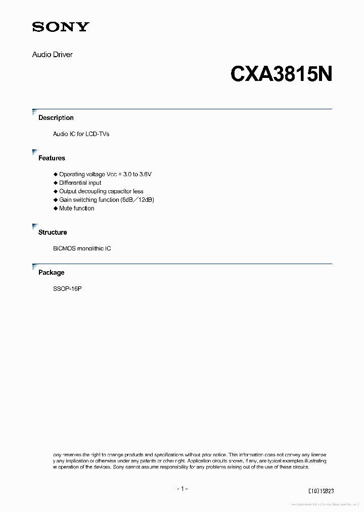 CXA3815N_7306831.PDF Datasheet