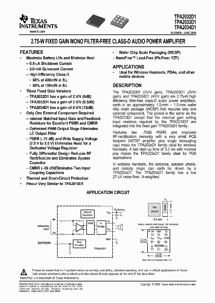 TEXASINSTRUMENTSINC-TPA2032D1YZFR_7308041.PDF Datasheet