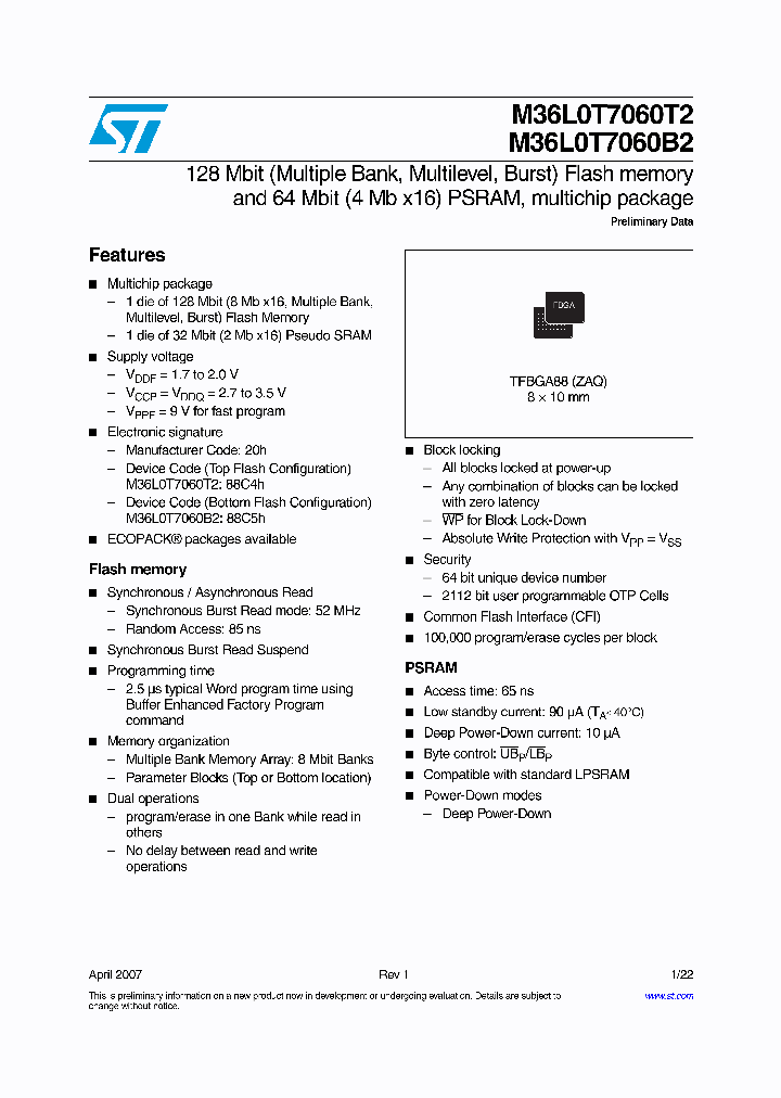 M36L0T7060B2ZAQF_7308014.PDF Datasheet