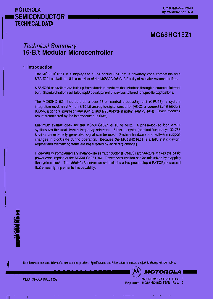 MC68HC16Z1MFV20_7308083.PDF Datasheet