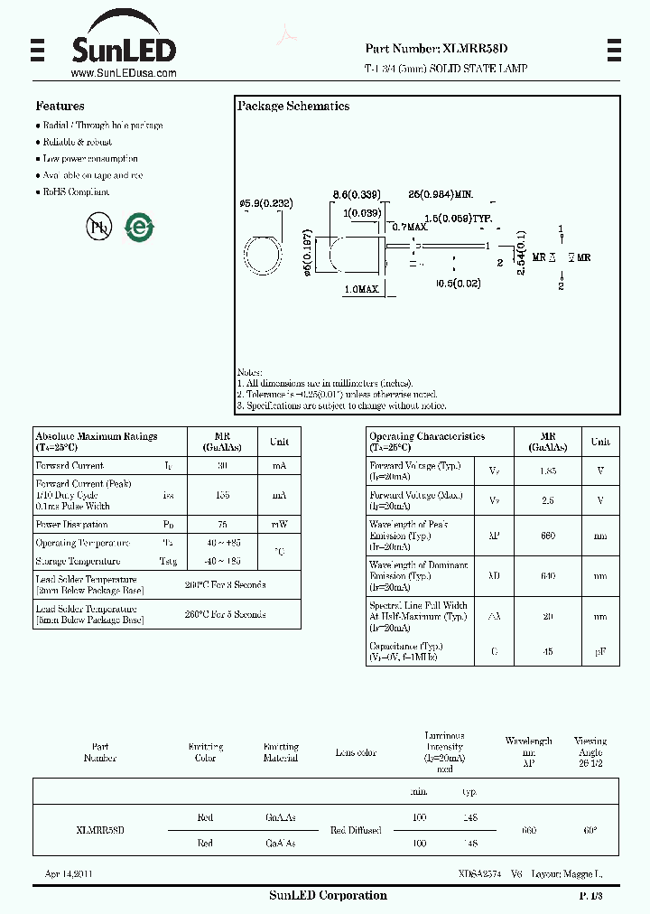 SUNLEDCOMPANYLTD-XLMRR58D_7309461.PDF Datasheet