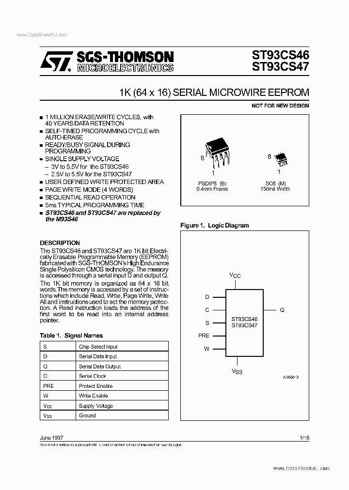 ST93CS46_7311098.PDF Datasheet