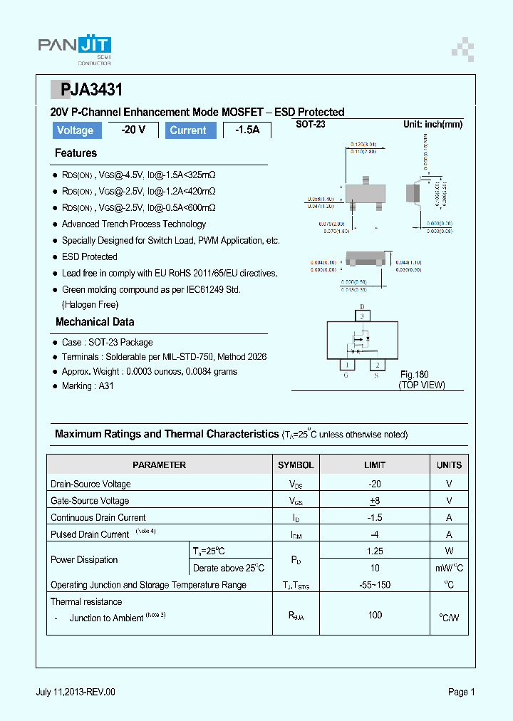 PJA3431_7311433.PDF Datasheet