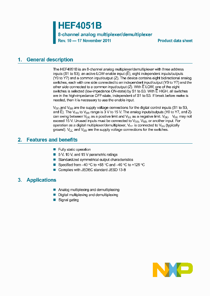 HEF4051BP_7312624.PDF Datasheet