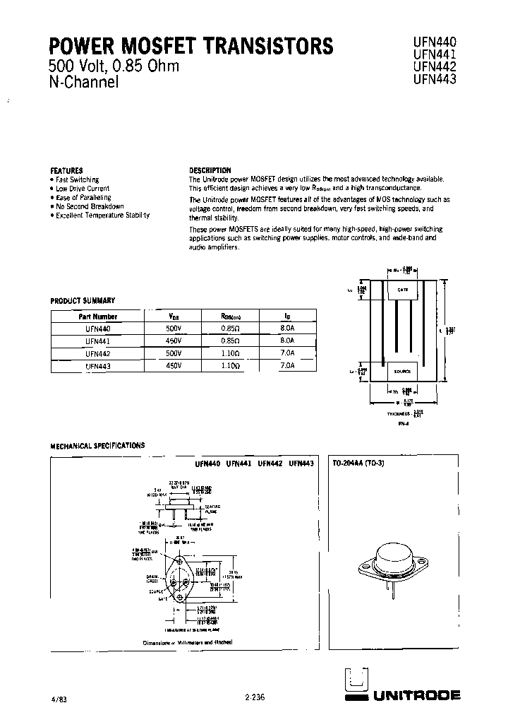 UFN442_7314066.PDF Datasheet