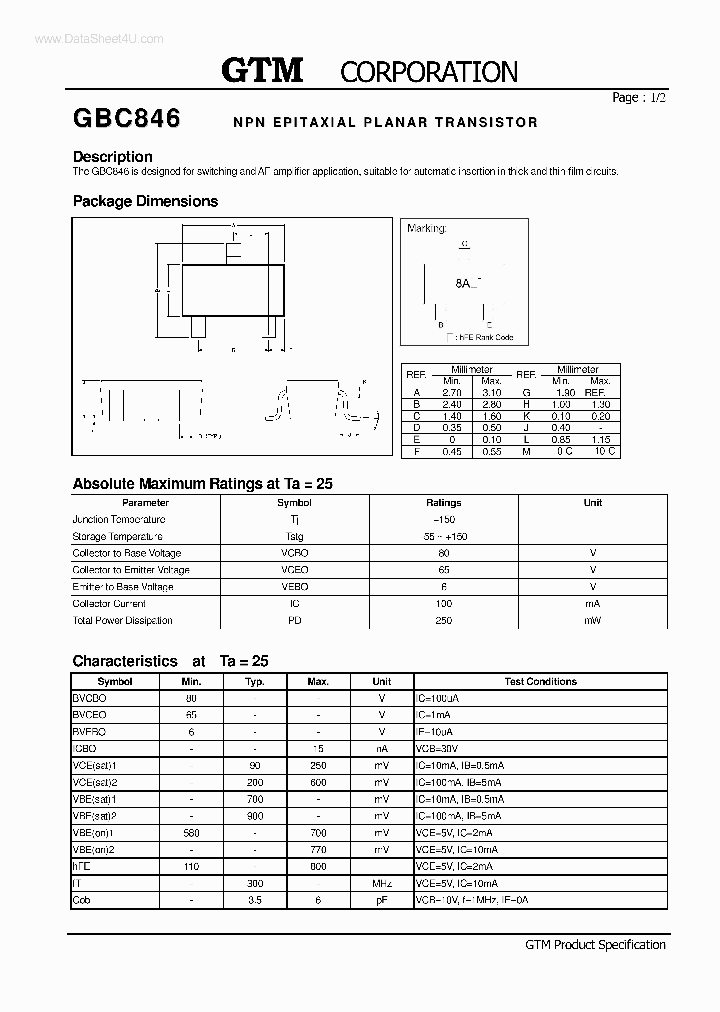 GBC846_7314311.PDF Datasheet