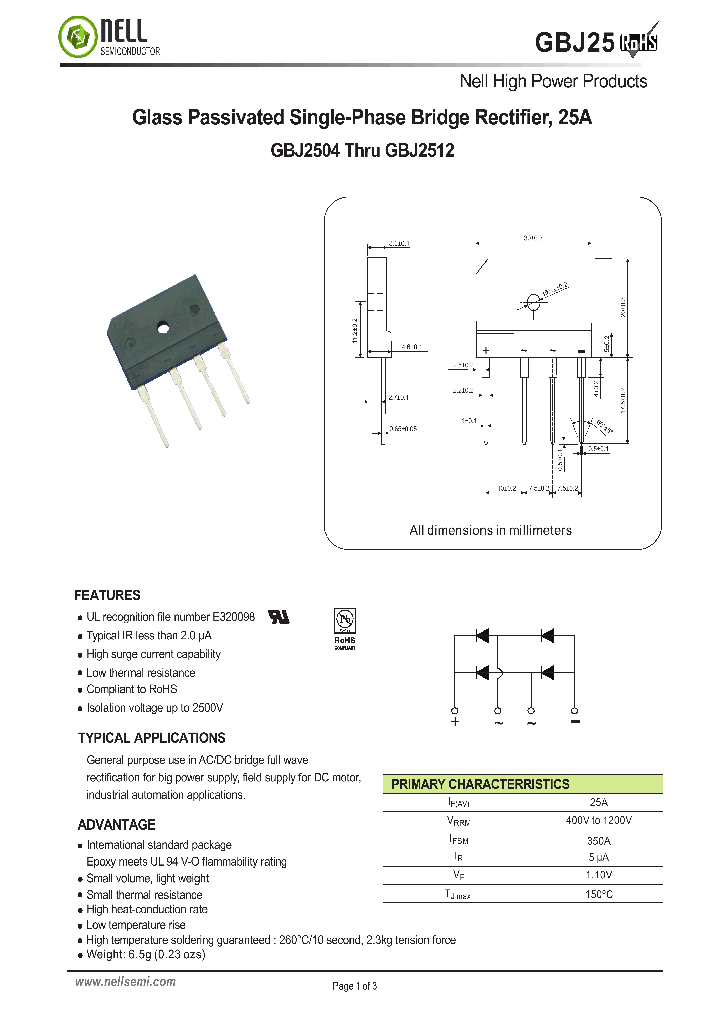 GBJ25_7314725.PDF Datasheet