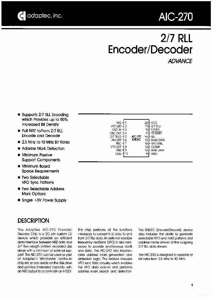 AIC-270_7314981.PDF Datasheet