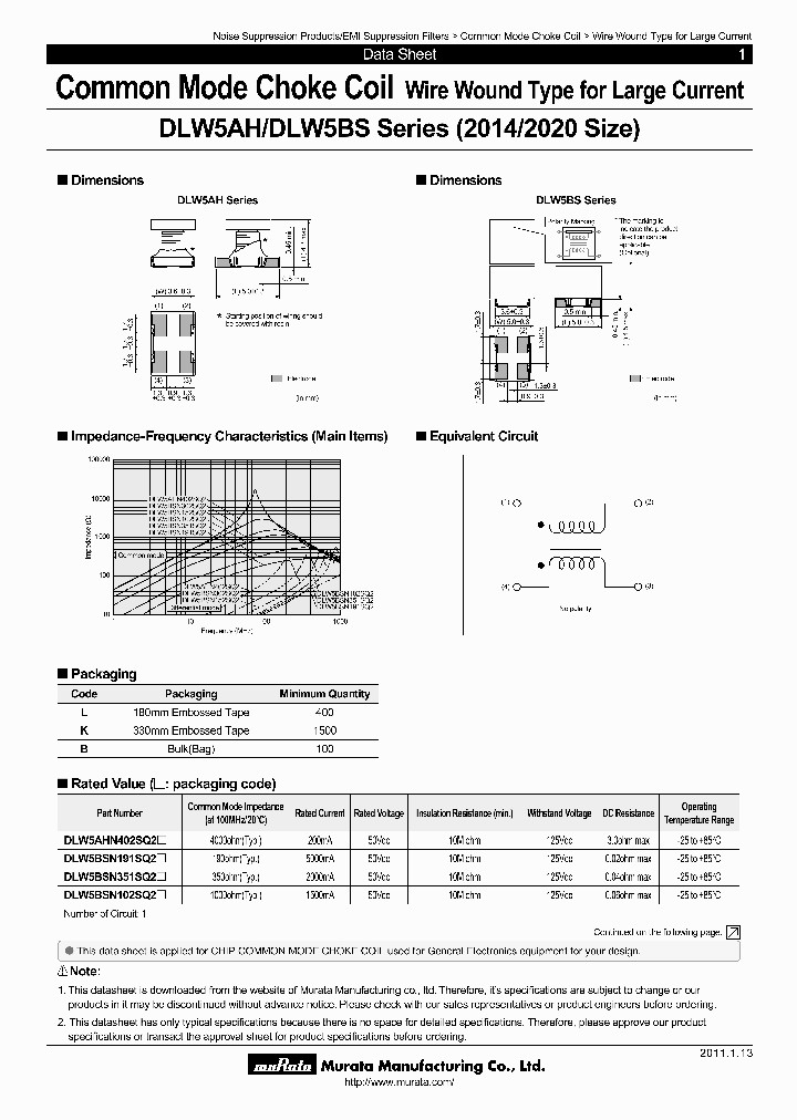 DLW5BSN191SQ2L_7317304.PDF Datasheet