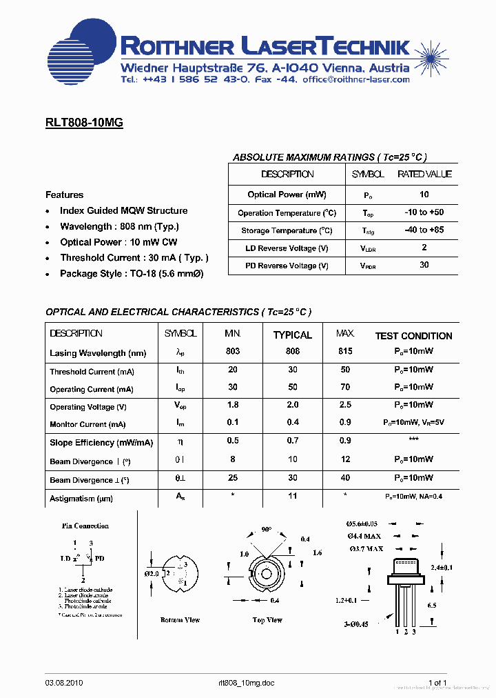 RLT808-10MG_7316463.PDF Datasheet