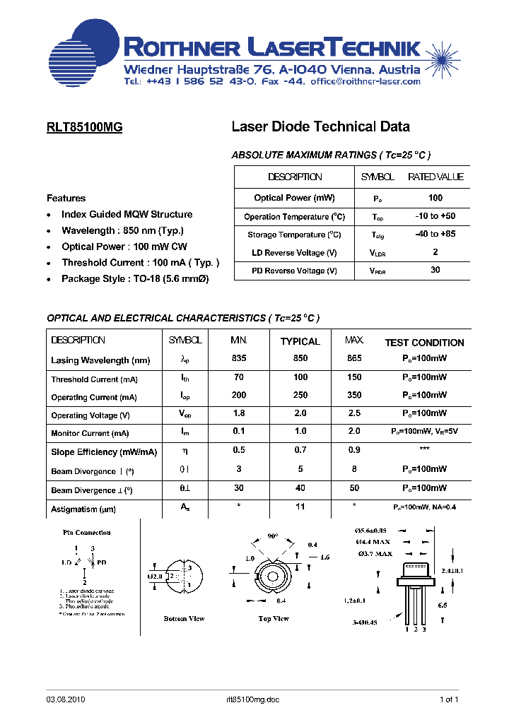 RLT85100MG_7316482.PDF Datasheet