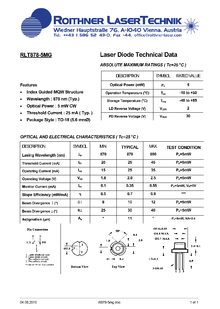 RLT878-5MG_7316483.PDF Datasheet