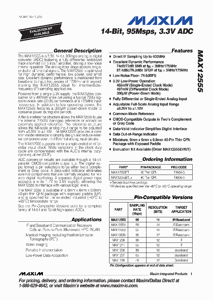 MAX12555ETL_7316409.PDF Datasheet