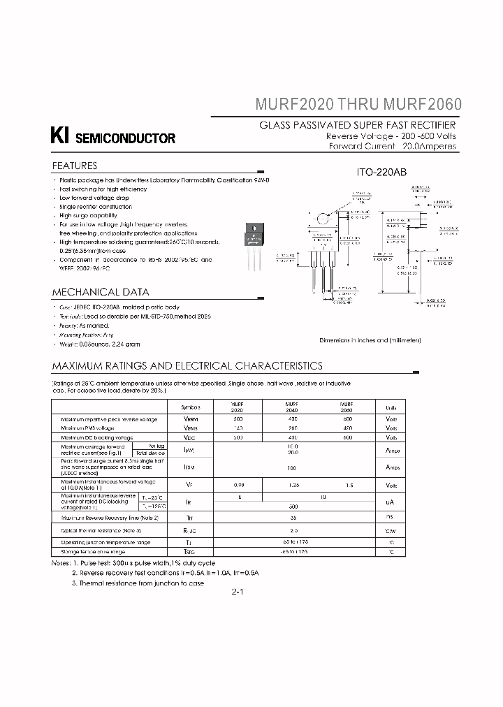 MURF2060_7317695.PDF Datasheet