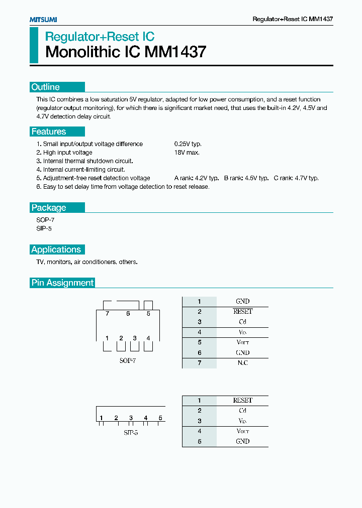 MITSUMIELECTRICCOLTD-MM1437AS_7318372.PDF Datasheet