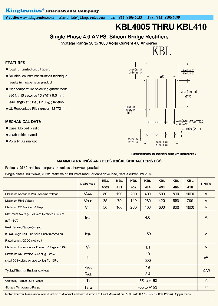 KBL4005_7318526.PDF Datasheet