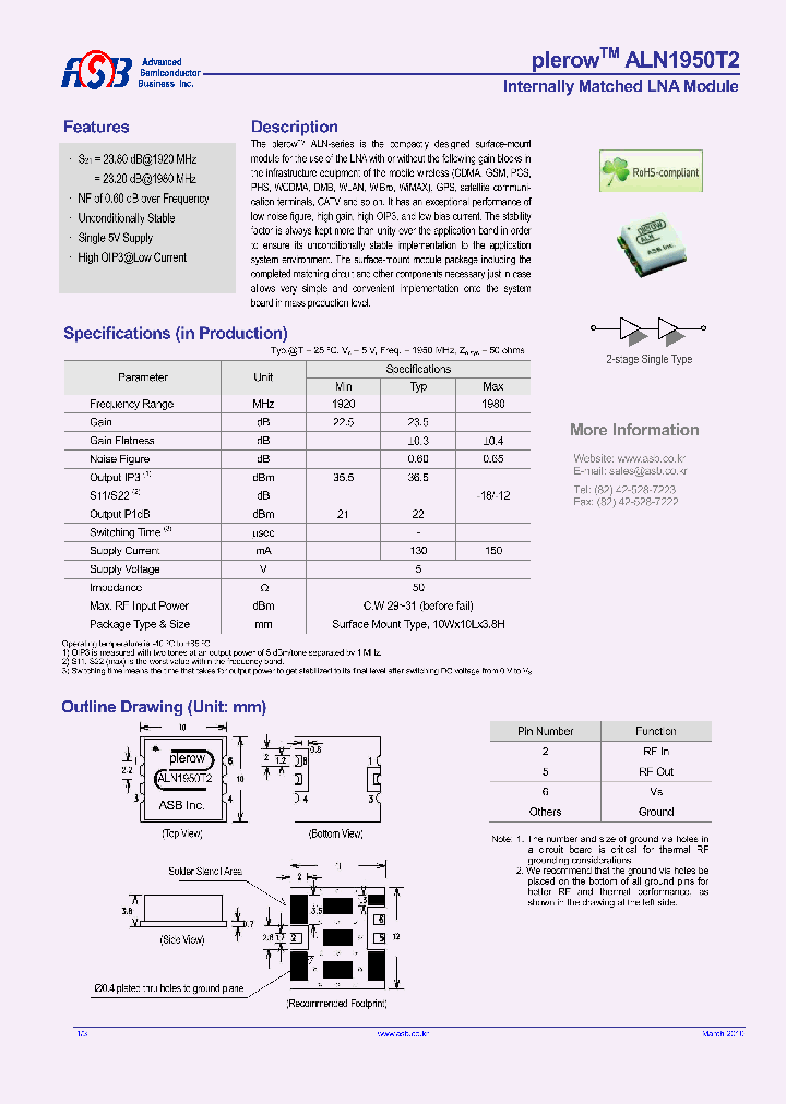 ALN1950T2_7318630.PDF Datasheet