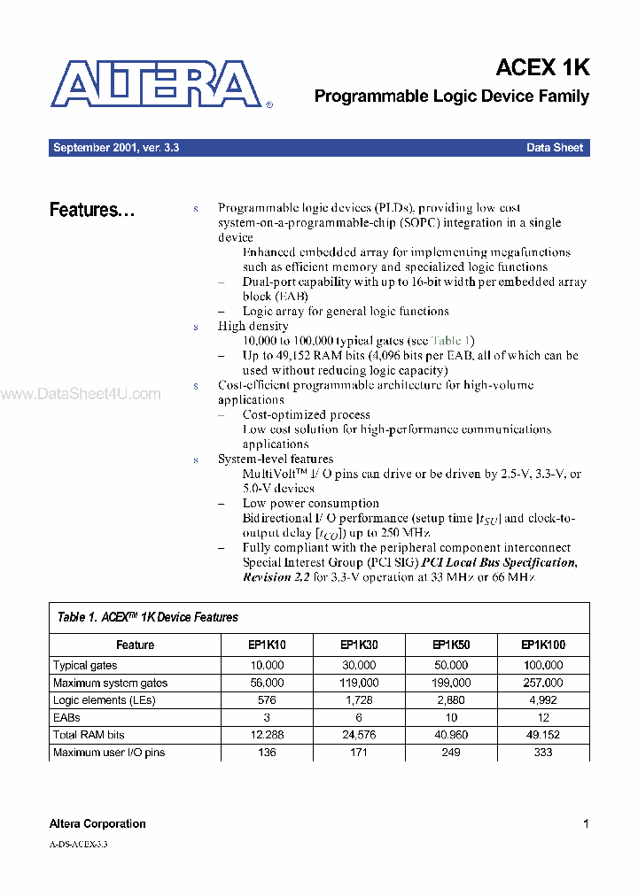 EP1K20_7318856.PDF Datasheet